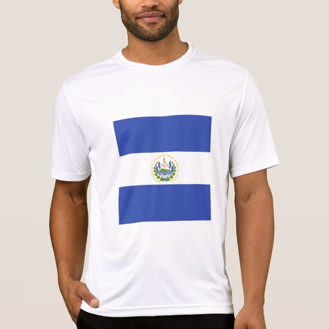 El Salvador flagga T Shirt (Framsida)