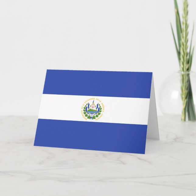 El Salvador flagga Tack Kort (Framsida)