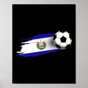 El Salvador Flagga Tröja Salvadorean Fotbollslag S Poster