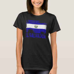 El Salvador Flagga Vintage Distress Grunge Travel T Shirt
