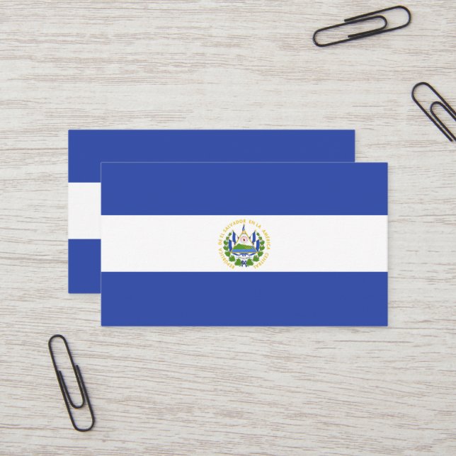 El Salvador flagga Visitkort (Fram/Back In Situ)