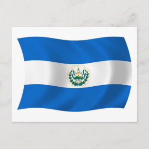 El Salvador Flagga vykort