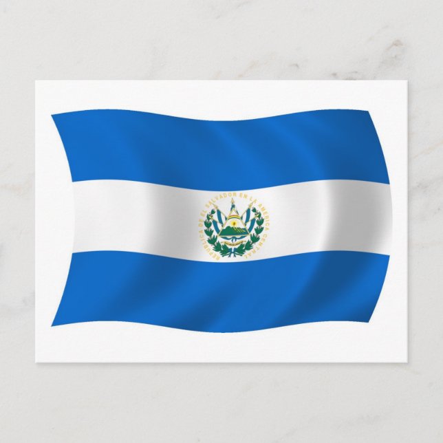 El Salvador Flagga vykort (Framsida)
