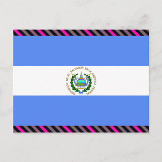 El Salvador Flagga Vykort