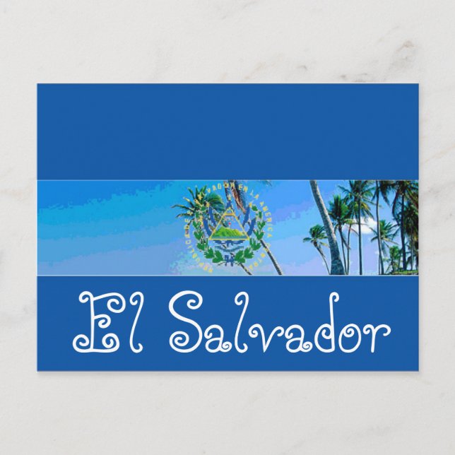 El Salvador flagga Vykort (Framsida)