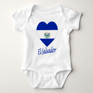 El Salvador flaggahjärta Tee