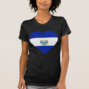 El Salvador flaggahjärta Tee Shirt