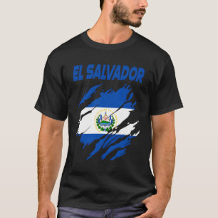 El Salvador Fläkt Flagga T Shirt