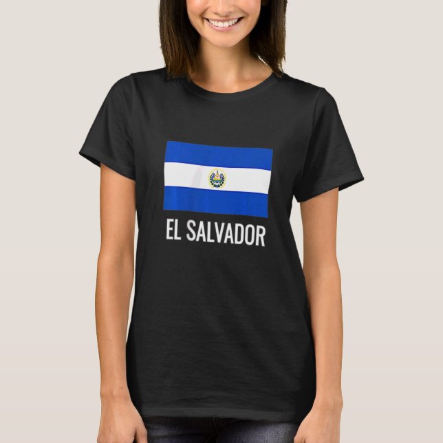El Salvador Fútbol Flagga Pocket Soccer Fläkt T Shirt (Framsida)