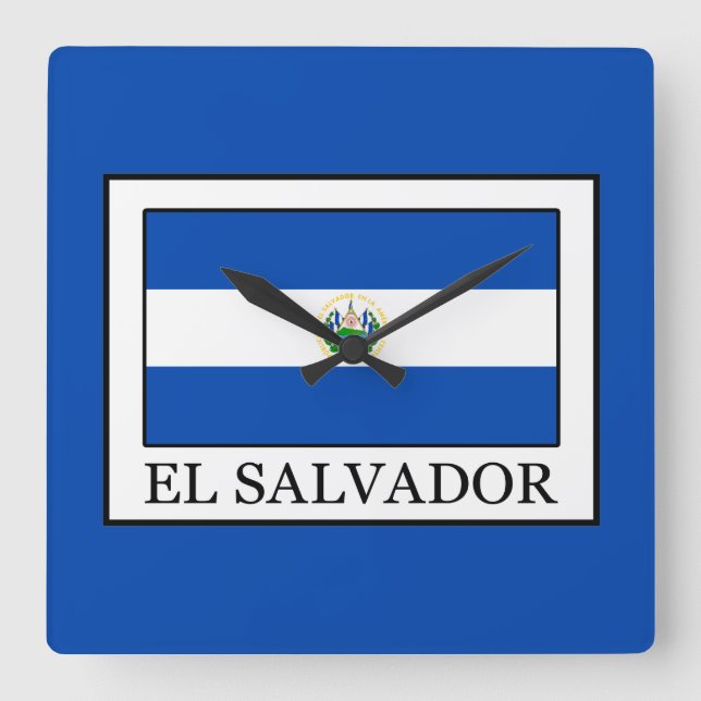 El Salvador Fyrkantig Klocka (Framsida)