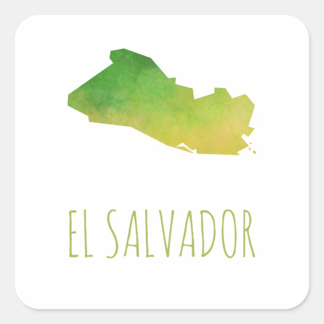 El Salvador Fyrkantigt Klistermärke (Framsida)