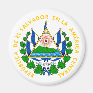 El Salvador landskapsvapen symbol emblem flagga Magnet
