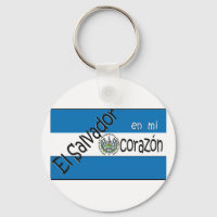 El Salvador Llavero con bandera Nyckelring