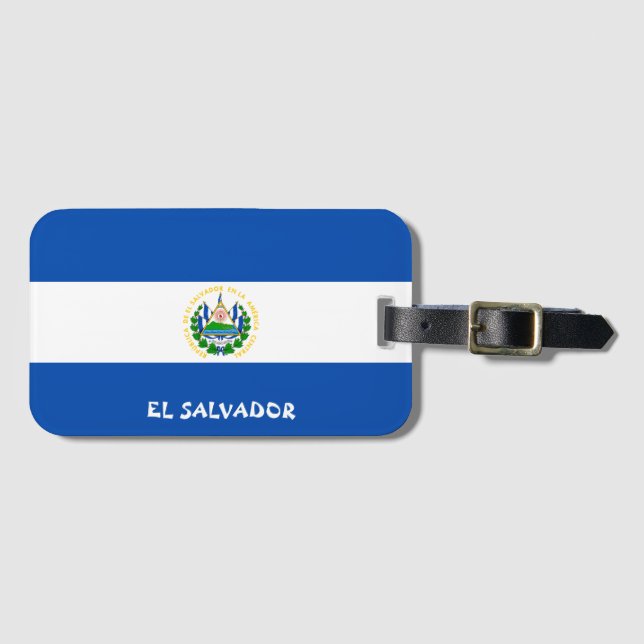 El Salvador National Flagga Patriotic Bagagebricka (Framsida horisontal)