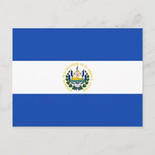 El Salvador National World Flagga Vykort