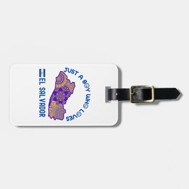 El Salvador Nordamerika Land Bagagebricka (Horisontell Framsida)