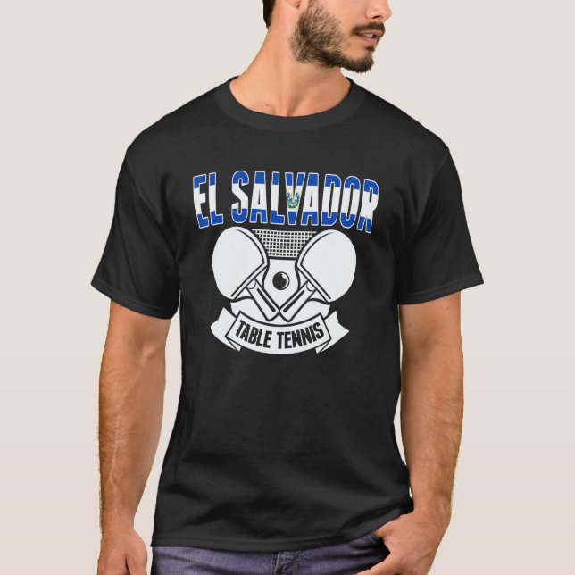 El Salvador Ping Pong  Salvadorean Table Tennis  1 T Shirt (Framsida)