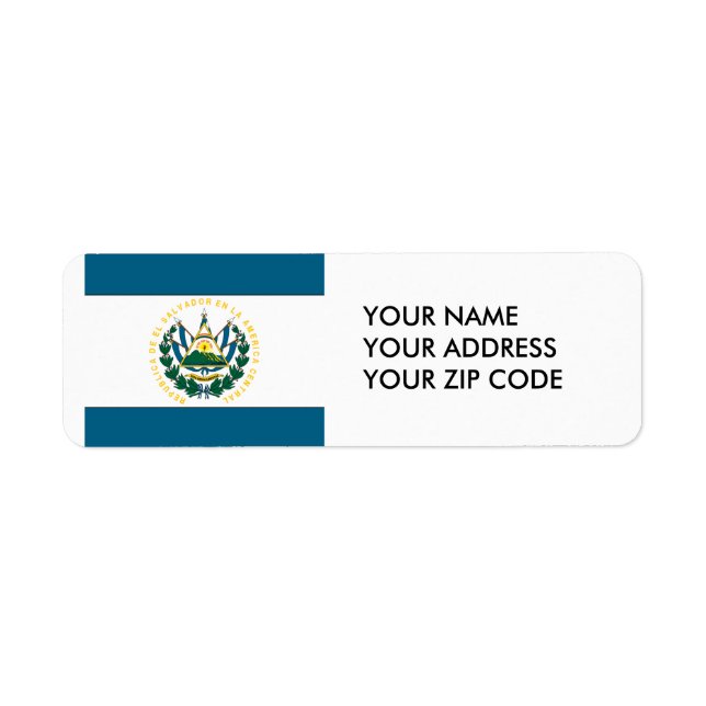 El Salvador Returadress Etikett (Framsidan)