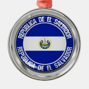 El Salvador Round Emblem Julgransprydnad Metall