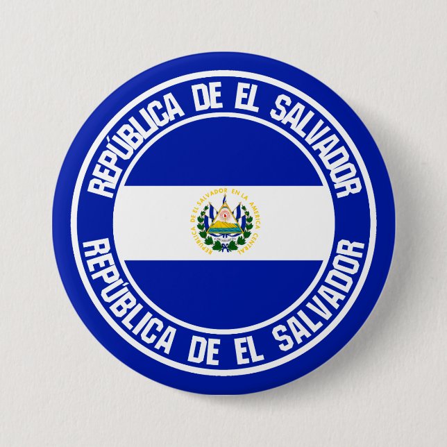 El Salvador Round Emblem Knapp (Framsida)