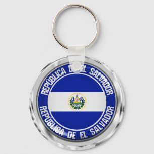 El Salvador Round Emblem Nyckelring