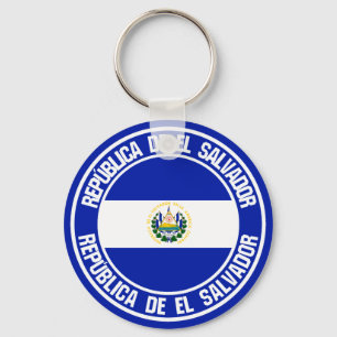 El Salvador Round Emblem Nyckelring