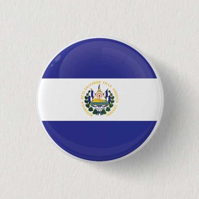 El Salvador Round Icon Flagga Knapp (Framsida)