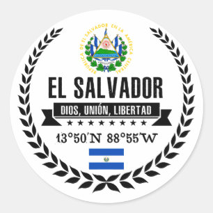 El Salvador Runt Klistermärke
