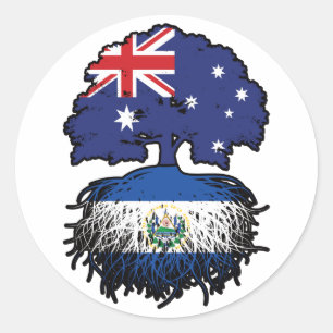 El Salvador Saloran Australien Australien Träd Runt Klistermärke