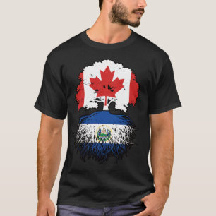 El Salvador Salvadoran Canadian Canada Träd Roots T Shirt