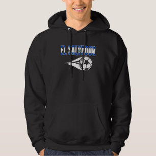 El Salvador Soccer Fläkt Salvador Salorean Flagga Hoodie