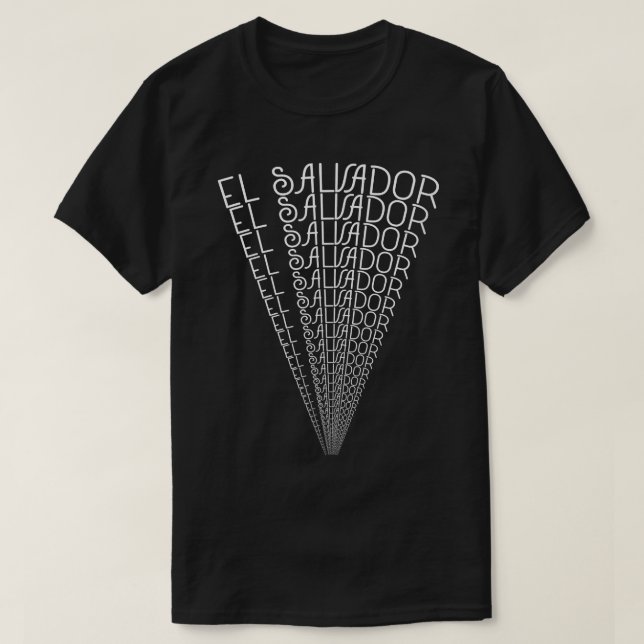 El Salvador Spotlight Ord Art Unique Salvador T Shirt (Design framsida)