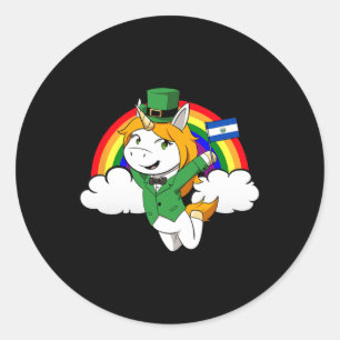 El Salvador Stolt salvadoransk flagga St. Patricks Runt Klistermärke