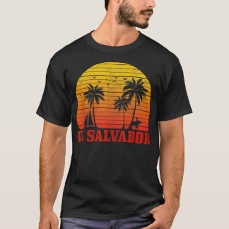 El Salvador Surfer Vintage Surfa Surfing Salvador T Shirt