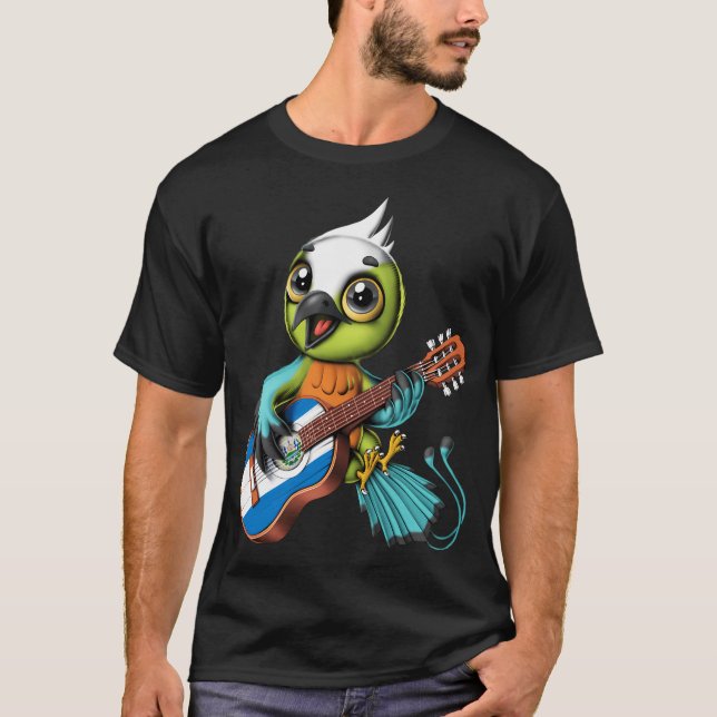 El Salvador Torogoz Fågel T Shirt (Framsida)