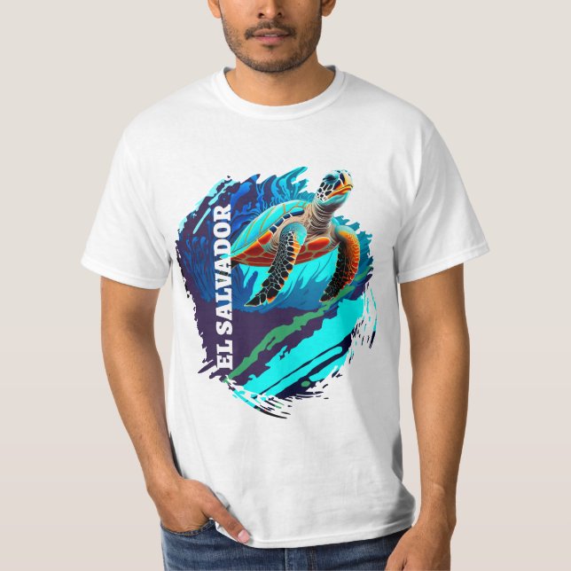 EL SALVADOR TORTUGA MARINA T SHIRT (Framsida)