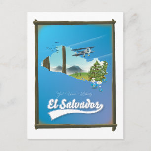 El Salvador Travel karta Vykort