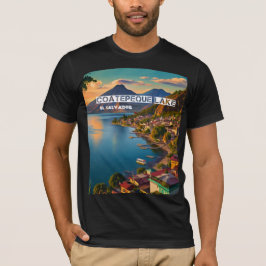El Salvador Travel Vintage affisch Coatepeque Sjö T Shirt