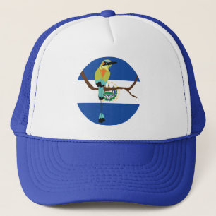 El Salvador Turkvoise broced motmot Torogoz Keps