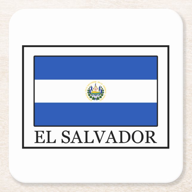 El Salvador Underlägg Papper Kvadrat (Framsidan)