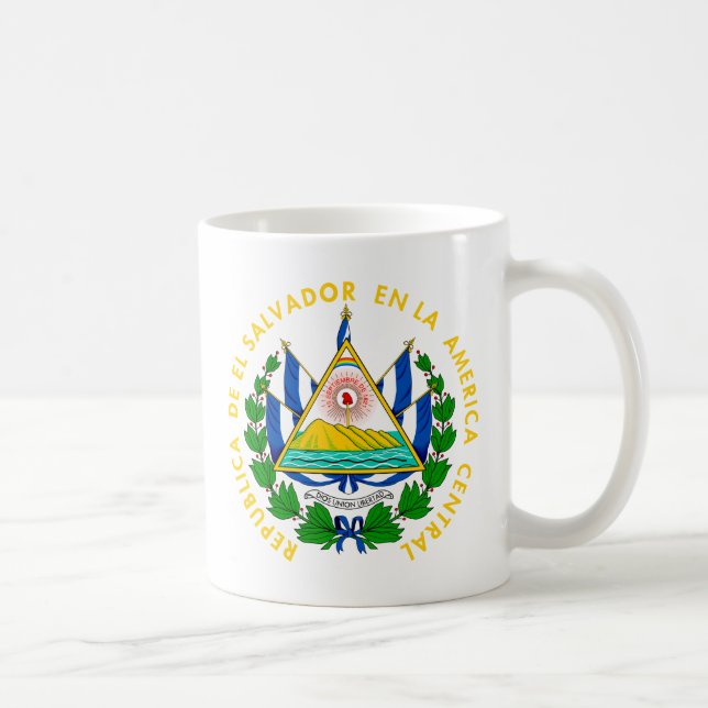 El Salvador vapensköld Kaffemugg (Höger)