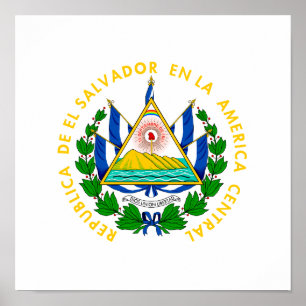 El Salvador vapensköld Poster