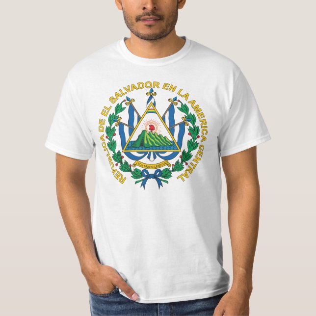 El Salvador vapensköldT-tröja Tee Shirt (Framsida)