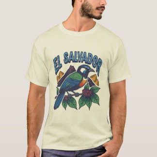 El Salvador – Vintage Motmot Fågel & Kulturarv T Shirt