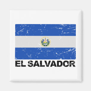 El Salvador vintageflagga Magnet