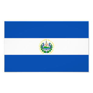 El Salvadors flagga Fototryck