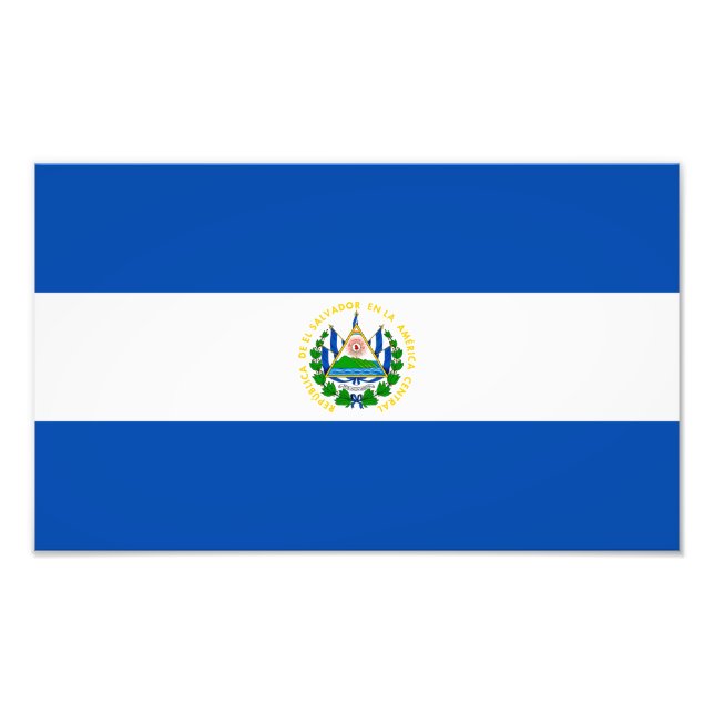 El Salvadors flagga Fototryck (Framsidan)