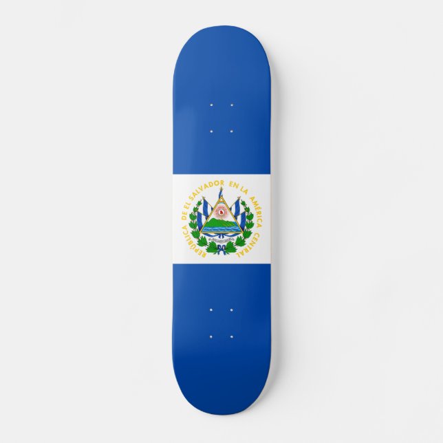 El Salvadors flagga Mini Skateboard Bräda 18,5 Cm (Framsida)