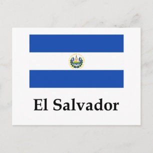 El Salvadors flagga och namn Vykort