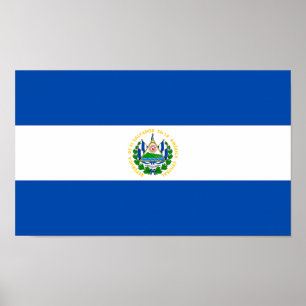El Salvadors flagga Poster